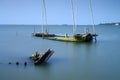 Sunken wrecks Royalty Free Stock Photo