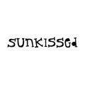 Sunkissed - fun lettering summer phrase cut out of paper in scandinavian style. Vector illustration