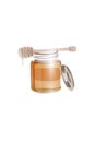 Sunkissed honey jar Royalty Free Stock Photo