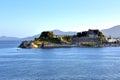 Sunlight on the apartments of Corfu Royalty Free Stock Photo