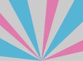 Sunlight asymmetric background. pink, blue and grey color burst background.