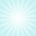 Sunlight background. Pale blue color burst background with white highlight. Fantasy Vector illustration.