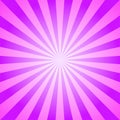 Sunlight background. Violet and pink color burst background. Fantasy Vector illustration. Magic Sun