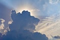 Sunlight behind storm Royalty Free Stock Photo