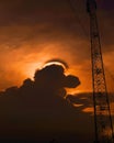 sunlight behind strange clouds