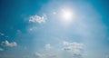 sunlight blue sky with cloud background Royalty Free Stock Photo