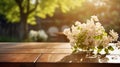 sunlight bokeh table