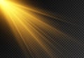 Sunlight with bright explosion, flare sun rays. Royalty Free Stock Photo
