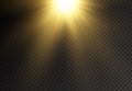 Sunlight with bright explosion, flare sun rays. Royalty Free Stock Photo