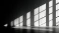 Sunlight casting window shadows on an empty wall Royalty Free Stock Photo