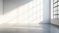Empty Studio Space With Large Window And Natural Light During Day Royalty Free Stock Photo