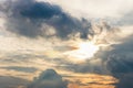 Sunlight on clouds Royalty Free Stock Photo