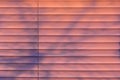 Sunlight coming through venetian blinds by the window Royalty Free Stock Photo