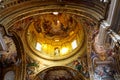 Cathedral ceiling and dome in Rome, Italy Royalty Free Stock Photo