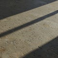 Sunlight creates long shadows on a rough, cracked concrete surface. The texture of the Royalty Free Stock Photo
