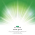 Sunlight effect sparkle on green background christmas with copy Royalty Free Stock Photo