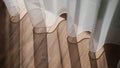 Sunlight falling on wooden floor and creating shadow from curtains background Royalty Free Stock Photo