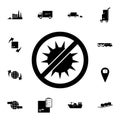 sunlight is forbidden icon. Detailed set of logistic icons. Premium quality graphic design icon. One of the collection icons for w Royalty Free Stock Photo