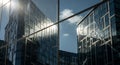 Sunlight glares on reflective skyscraper glass architecture Royalty Free Stock Photo
