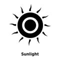 Sunlight icon vector isolated on white background, logo concept Royalty Free Stock Photo