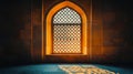 Sunlight Illuminates Ornate Mosque Window Royalty Free Stock Photo
