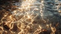 Sunlight Illuminates Shallow Water Revealing Pebbles Below Royalty Free Stock Photo