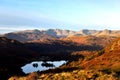 Sunlight on the Langdale fells