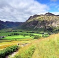 Sunlight on the Langdale Pikes Royalty Free Stock Photo