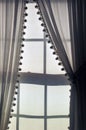 Sunlight through linen curtains Royalty Free Stock Photo