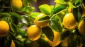 sunlight meyer lemon tree Royalty Free Stock Photo