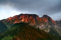 Sunlight on mountain in Zakopane