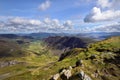 Sunlight on the Newlands fells Royalty Free Stock Photo