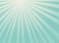 Sunlight rays background. blue color burst background. Vector sky illustration