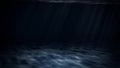 Sunlight rays shining through ocean surface. View from underwater. Seamless loop animation.