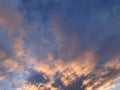 Sunlight reflected off of the clouds before sunset Royalty Free Stock Photo