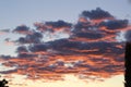 Sunlight reflected off of the sunset clouds Royalty Free Stock Photo