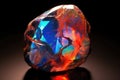 sunlight reflecting off a rare opal stone Royalty Free Stock Photo