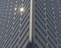Sunlight reflections in Windows of Skyscraper building