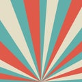 Sunlight retro background. Pale red, blue, beige color burst background. Fantasy Vector illustration Royalty Free Stock Photo