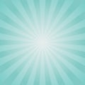 Sunlight retro faded background. Pale blue color burst background. Fantasy Vector illustration. Magic Sun