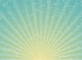 Sunlight retro faded grunge background. blue and yellow color burst background. Vector illustration Royalty Free Stock Photo