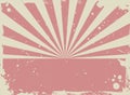 Sunlight retro faded grunge background. Red and beige color burst background Royalty Free Stock Photo