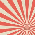 Sunlight retro faded horizontal background. Pale red and beige color burst backdrop. Fantasy Vector illustration Royalty Free Stock Photo