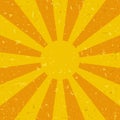 Sunlight retro grunge background. yellow and orange color burst background. Vector illustration Royalty Free Stock Photo