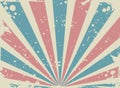 Sunlight retro narrow faded grunge background. red, blue and beige color burst background Royalty Free Stock Photo