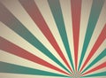 Sunlight retro wide horizontal background. Pale red, blue, beige color burst background Royalty Free Stock Photo