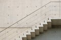 Cement stairs in outside the high modern building with handrails Royalty Free Stock Photo