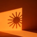 Sunlight Shadow Projection Creating Warm Atmosphere Royalty Free Stock Photo