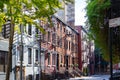 Historic buildings along Gay Street in Greenwich Village New York City Royalty Free Stock Photo