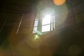 Sunlight shines through the window Royalty Free Stock Photo